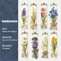 Retro floral cardstock stickers set featuring 16 vintage botanical designs for journaling - Lily of the Valley