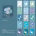 Birds Letter Vintage-Briefmarkenpapier mit geprägten Vogelmotiven auf Spezialpapier - Briefe von Vögeln
