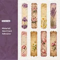 Retro floral iris cardstock stickers with gold stamping for journal decor 16 sheets - Iris Stamp