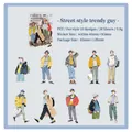 Street Fashion style PET stickers with 20 pieces of watercolor male character illustrations - Street Boy Style