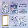 Set adesivi puzzle a intaglio fontana dei desideri luminosa con pellicola perlata e PET - Vasca dei desideri luminosa