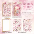 Σετ αυτοκόλλητων παζλ Garden Secrets με εφέ μαργαριταριού PET και φλοράλ θέμα - Μυστικό του Κήπου