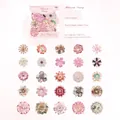 Vintage floral stickers Peach Diary theme white kraft paper for DIY scrapbooking 50 pieces - 50 Sheets / Peach Diary