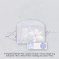 Elegant purple paper envelope set with floral lily illustrations and matching round stickers - Night Of Lilies