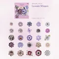 Set di 50 adesivi fiori lavanda in carta kraft bianca per scrapbooking vintage fai-da-te - 50 Fogli / Segreto di Lavanda