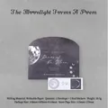 Artistic moon themed envelope and sticker set with deep purple starry sky design - Moonlight Poem