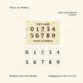 Set of 10 beech wood number stamps featuring hollow numeric patterns for scrapbooking - Hollow-Out Numbers