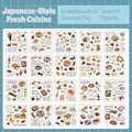20 Blatt japanische Food-Sticker aus PET mit Sushi und Ramen für Journal-Deko - Japanese Fresh Food