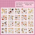 Feinschmecker-Essen PET-Sticker-Packung mit 20 wasserfesten Lebensmittel-Illustrationen - Street Flavor