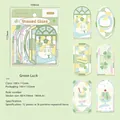 Adesivi PET MISS TIME effetto vetro colorato con conigli e fiori, set da 12 pezzi - Fortuna Verde