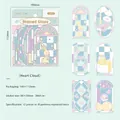 Adesivi PET stile vetrata con conigli e fiori per journaling, confezione da 12 pezzi - Nuvola di Cuore