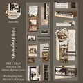 Vintage film PET decorative tape with old newspapers and film strip designs, 60mm x 2m - Film Fragments