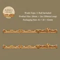 Baroque gold embossed washi tape with floral patterns for DIY scrapbooking decoration - Golden Cup Relief