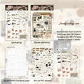Detective theme PET puzzle sticker set for journaling featuring the Jewel Heist design - Gemstone Heist