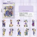 Japanisches Lilien-Sticker-Set mit 20 Teilen für dekorative Blumen- und Personenmotive - Flieder Sitz