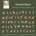 Set di 50 adesivi washi con cervi della foresta e fauna per decorazione scrapbooking - Cervo della Foresta