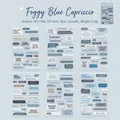 Vintage PET Aufkleber Foggy Blue Kollektion mit Retro Phrasen für Scrapbooking Sets - Mist Blue Capriccio (6187012651450)