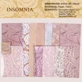 Bastelset aus Vintage-Papier und Netzgewebe in Rosa für DIY-Journaling und Scrapbooking - Schlaflosigkeit