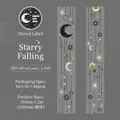 Ruban PET Starry Sky Poet avec finition laser argentée pour scrapbooking et artisanat - Étoiles Tombantes
