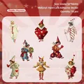 Set di 16 adesivi vintage a tema circo con figure di clown per decorare scrapbooking - Compagno d'Infanzia