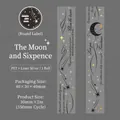 Ruban PET argent laser poète étoilé avec motifs de lune pour décoration de scrapbooking - La Lune et Sixpence