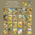 Garden Cabin scenery washi stickers set with oil painting style landscape designs - Garden Cottage