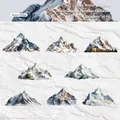 Set de 16 pegatinas estéticas tema montaña nevada para scrapbooking y diarios - Paquete de 16 Hojas / Cresta de Nieve