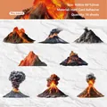 Fire Mound retro mountain series volcano stickers set, 16 pieces of matte paper decals - 16 Sheets Pack / Fire Mound