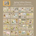 Set of 20 Spring Yellow Flower PET decorative stickers for creative journaling and DIY - Spring Yellow Flowers
