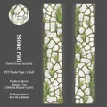 PET-Dekoband Steinweg-Motiv mit Gras und weißen Kieseln für kreative DIY-Tagebücher - Grüner Gras Stein Stil