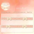 Woven Whispers washi tape with lace and orange polka dot bow designs for DIY journals - Warm Narrative