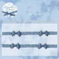 Blue bow patterned washi tape for journaling DIY with 1.8cm width in Old Harbor style - Old Harbor