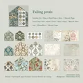 Falling petals vintage stationery set with floral envelopes, papers and sealing stickers - Falling Petals