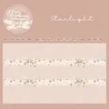 Beige washi tape featuring star dots and bow patterns, 1.8cm x 2m decorative roll - Star