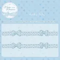 Light blue washi tape with polka dots and hand-drawn bow patterns, 1.8cm x 2m size - Polka Dot
