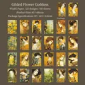 Set de pegatinas Washi Diosa de las Flores Doradas con patrones de estilo Klimt - Diosa de las Flores de Pan de Oro