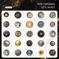 Colección Stardust de pegatinas de botones retro, pack de 50 calcomanías vintage para diarios - Polvo de Estrellas / 50 Hojas