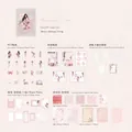 Bastelset mit 50 Blatt Blumen-Mädchen Stickern und Papier für Scrapbooking in Rosa-Tönen - Blumen im Sommer