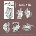 Black and white hand-drawn rose PET stickers for vintage scrapbooking decoration - Rose Whispers