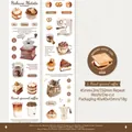 Hand-drawn coffee theme washi tape with grinders and desserts for DIY scrapbooking - Hand-Ground Coffee