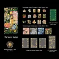 Secret Garden vintage journal stickers pack featuring floral designs and gold foiling - Secret Garden