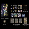 Space-themed vintage journaling set with golden whale star sky stickers and PET papers - Whale Fall Space