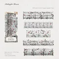Midnight Roses PET Sticker Set mit eisernem Zaun und roten Blumengarten Designs - Mitternachtsrosen