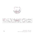 Nastro washi con rose acquerellate rosa e viola per journaling fai-da-te e decoro - Giardino di Fiori in Fiore