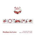 Nastro washi vintage con rose rosse e adesivi floreali per scrapbooking e diari fai-da-te - Prefazione dell'Amore