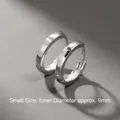 Créoles en argent poli petit diamètre intérieur 9mm style minimaliste pour hommes - Fini Miroir - Petit