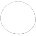 Collier chaîne box en acier inoxydable argenté pour hommes avec fermoir mousqueton - Chaîne Seule (Sans Pendentif) / 60CM