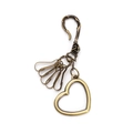 Anhänger Herz aus Bronze im Retro-Stil mit Industrienadeln und Vintage-Haken - Bronze