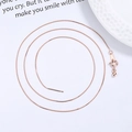 Elegante collar de plata de ley 925 oro rosa con cadena de caja y abalorio de bola - Plata 925 / Oro rosa