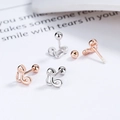 S925 silver snake screw-back earrings available in silver and rose gold finishes - Snake